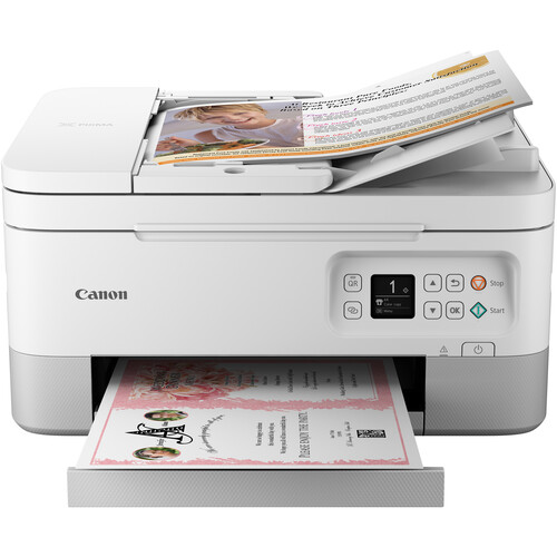 Canon PIXMA TR7020 Wireless Inkjet All-in-One Printer (White)