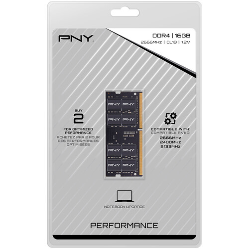 PNY Technologies 16GB Performance DDR4 2666 MHz SO-DIMM Memory Module