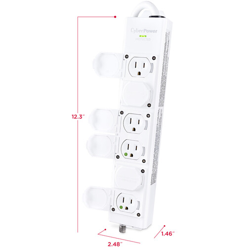 CyberPower 6-Outlet Medical-Grade Surge Protector (White)
