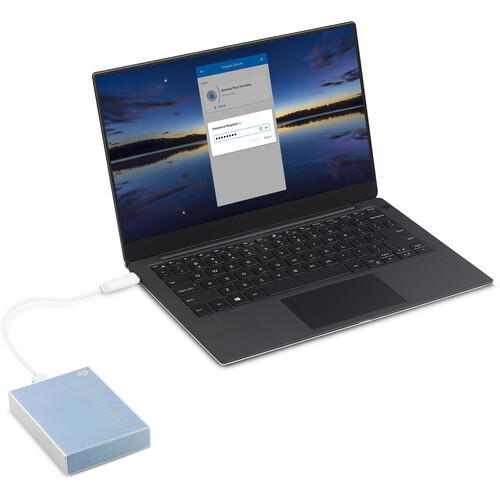 Seagate 2TB One Touch USB 3.2 Gen 1 External Hard Drive (Light Blue)