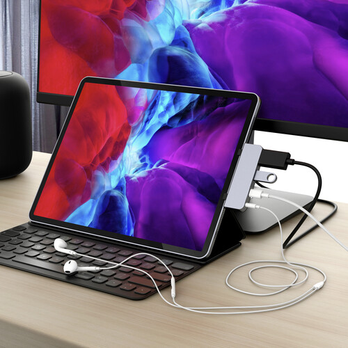 HYPER HyperDrive HD319E 4-Port USB Type-C Hub for iPad Pro 2018 (Space Gray)