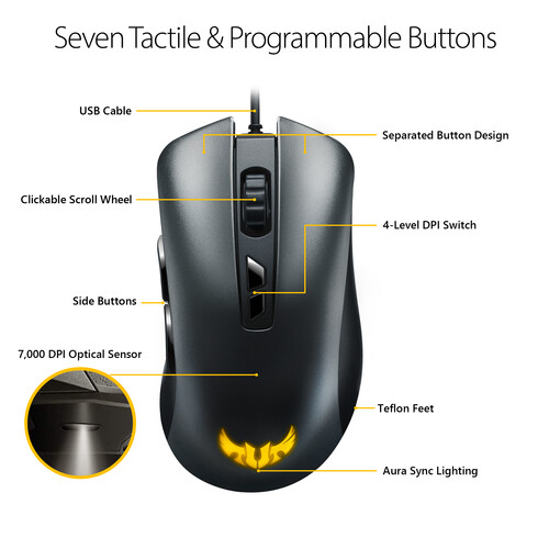 ASUS TUF M3 Wired Gaming Mouse