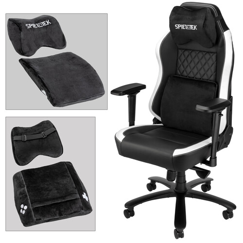 Spieltek 300 Series Gaming Chair (Black/White)