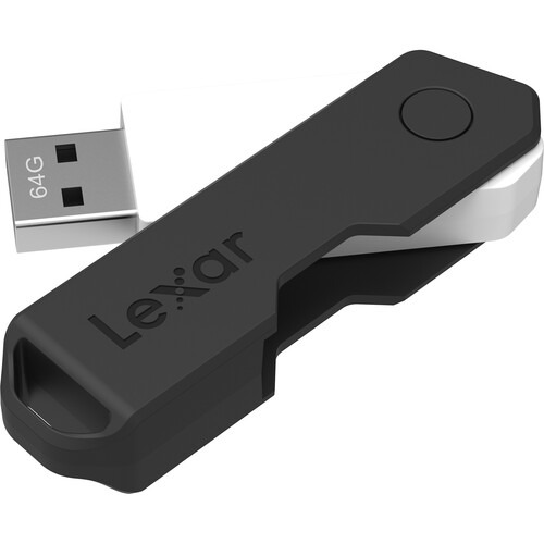 Lexar 64GB JumpDrive TwistTurn2 USB Flash Drive (Black)
