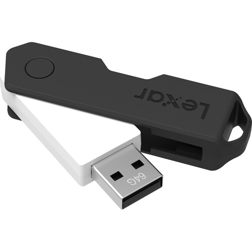 Lexar 64GB JumpDrive TwistTurn2 USB Flash Drive (Black)