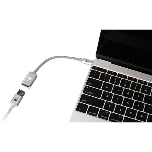 IOGEAR USB 3.0 Type-C Male to Type-A Female Charge & Sync Adapter (Silver)