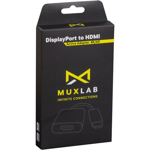 MuxLab DisplayPort 1.2a Male to HDMI 2.0 Female Active Adapter