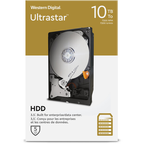 WD 10TB Ultrastar 7200 rpm SATA 3.5" Internal Data Center HDD (2020, Retail)