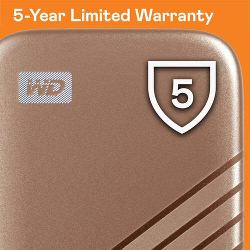 WD 1TB My Passport SSD USB 3.2 Gen 2 Type-C Portable SSD (Gold)