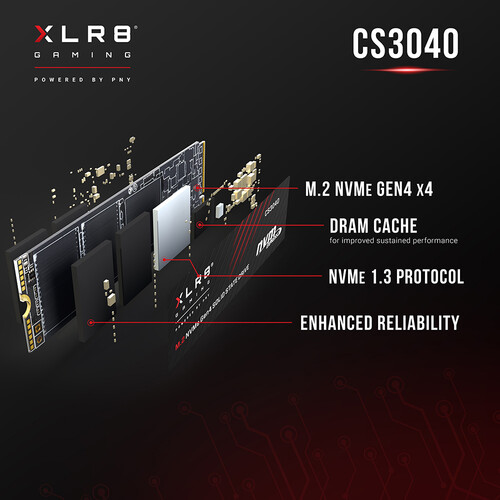 PNY Technologies CS3040 XLR8 500GB M.2 NVMe SSD