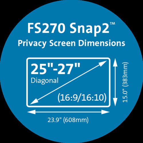 Kensington FS270 Snap2 Privacy Screen for 25-27