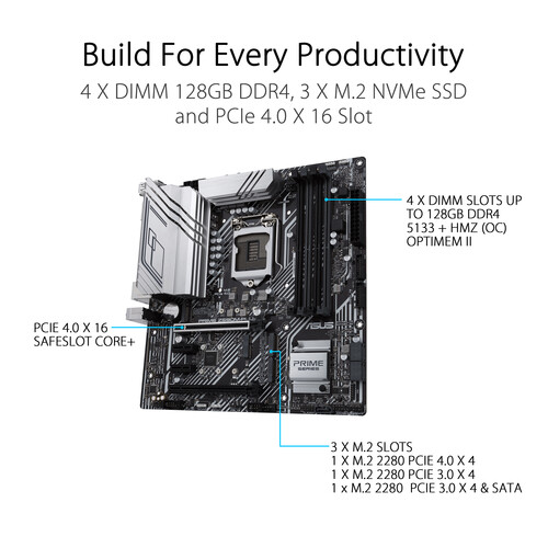 ASUS Prime Z590M-PLUS LGA 1200 Micro-ATX Motherboard