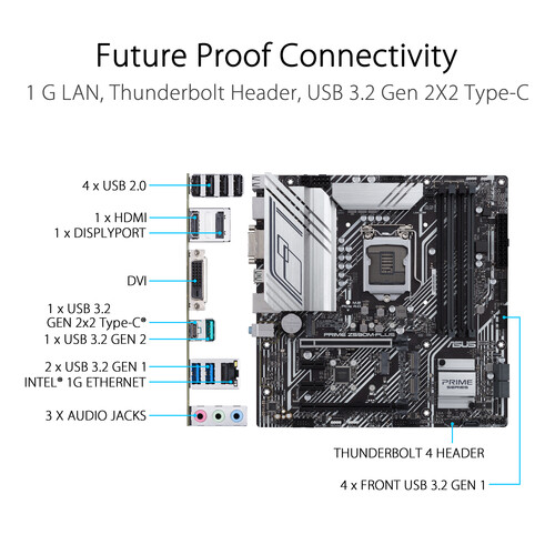ASUS Prime Z590M-PLUS LGA 1200 Micro-ATX Motherboard