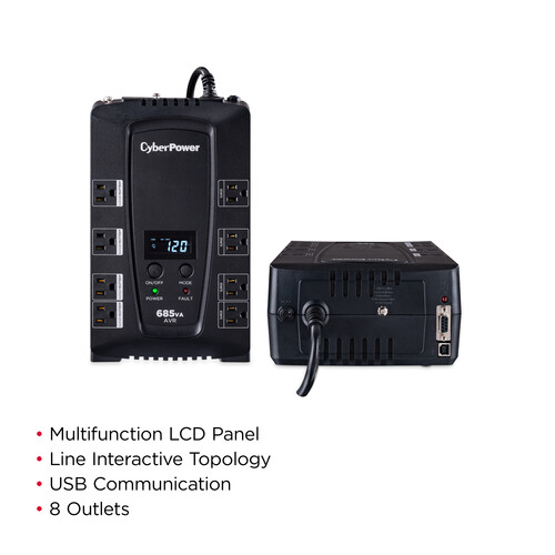 CyberPower CP685AVRLCD Intelligent LCD UPS (685VA)