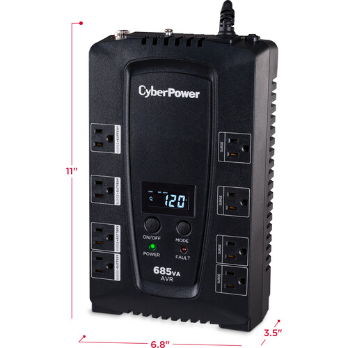 CyberPower CP685AVRLCD Intelligent LCD UPS (685VA)