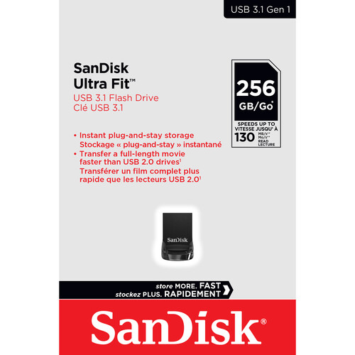 SanDisk 256GB Ultra Fit USB 3.1 Type-A Flash Drive