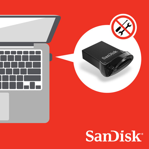 SanDisk 256GB Ultra Fit USB 3.1 Type-A Flash Drive