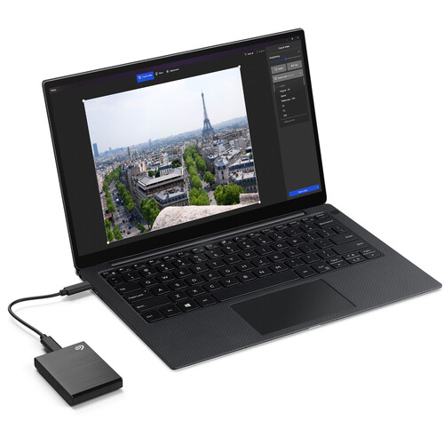 Seagate 2TB One Touch USB 3.2 Gen 2 External SSD (Black Woven Fabric)