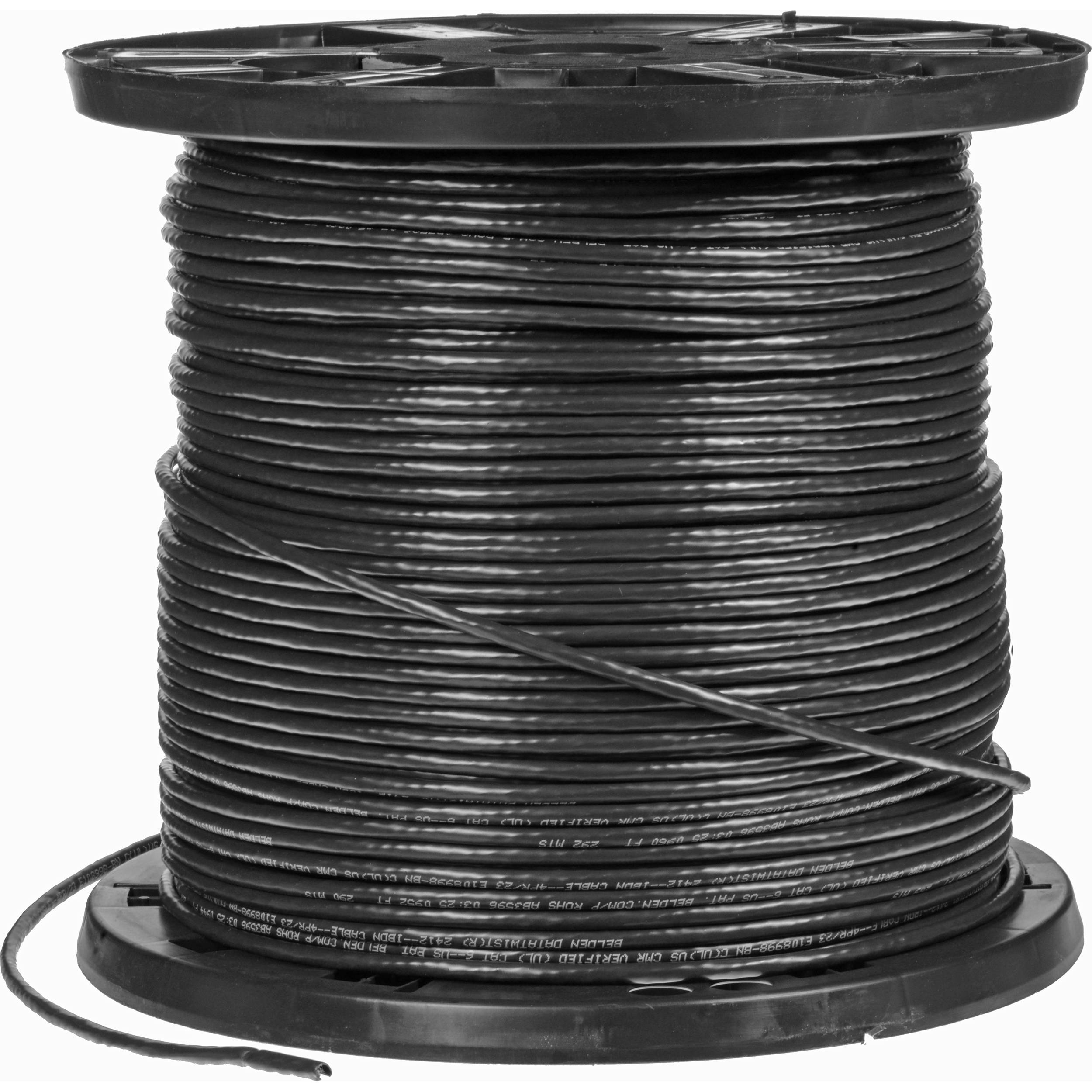 Belden 2412 Multi-Conductor - Enhanced Cat 6 Nonbonded-Pair Cable (Black)