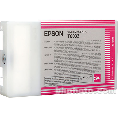 Epson T603300 Vivid Magenta UltraChrome K3 Ink Cartridge (220 ml)
