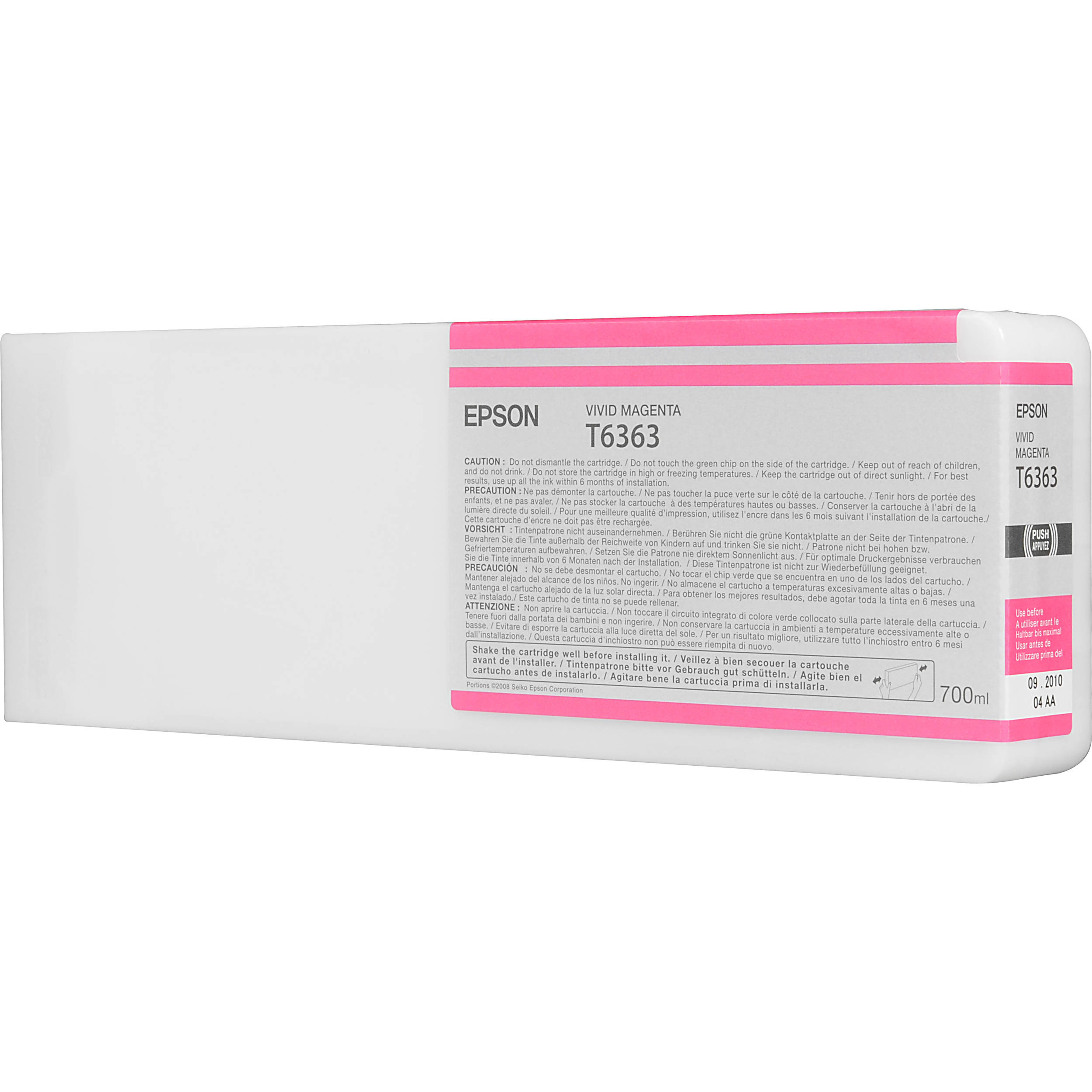 Epson T636300 Vivid Magenta UltraChrome HDR Ink Cartridge (700 mL)
