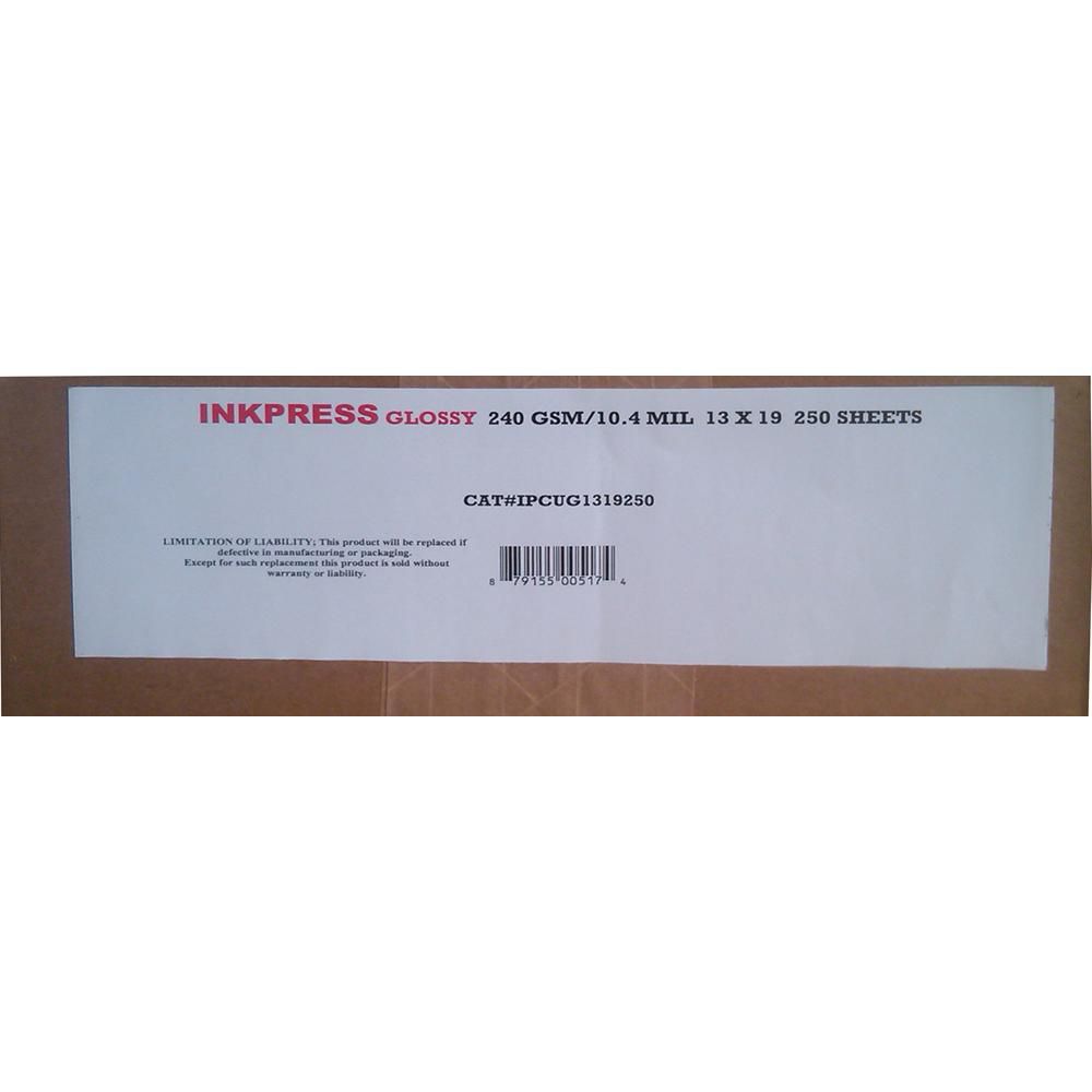 Inkpress Media RC Glossy Inkjet Paper (240gsm) - 13 x 19" 250 Sheets