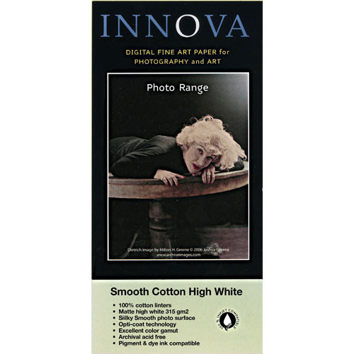 Innova Smooth Cotton High White Paper (315 gsm) for Inkjet - 11x17" (B) - 25 Sheets
