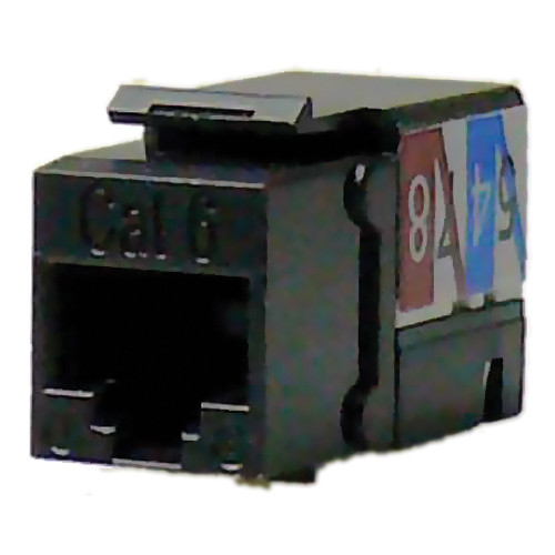 NTW CAT6 90&deg; Slim 110 Professional Keystone Jack (Black)