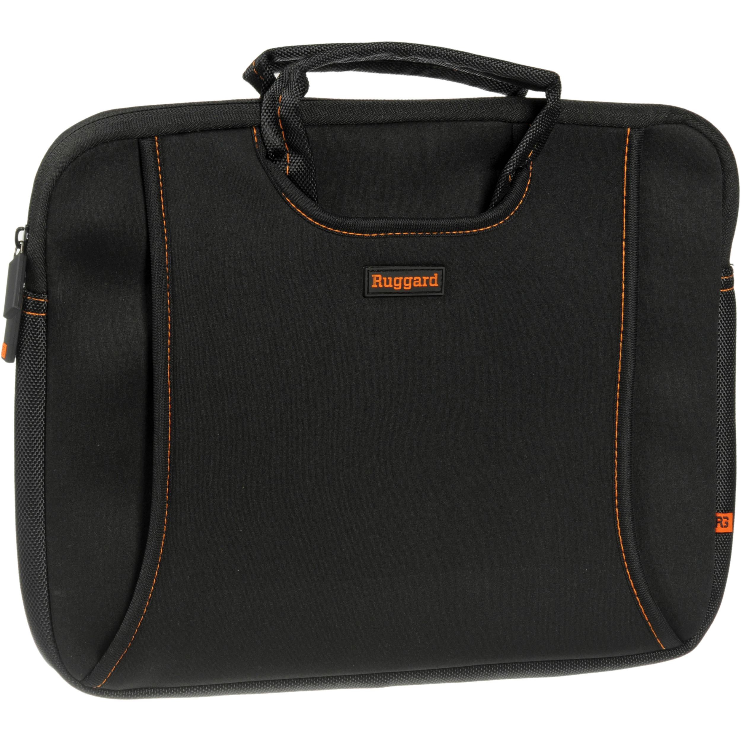Ruggard Ultra-Thin Neoprene Sleeve with Handles for 12-13" Laptops & Tablets (Black/Orange)