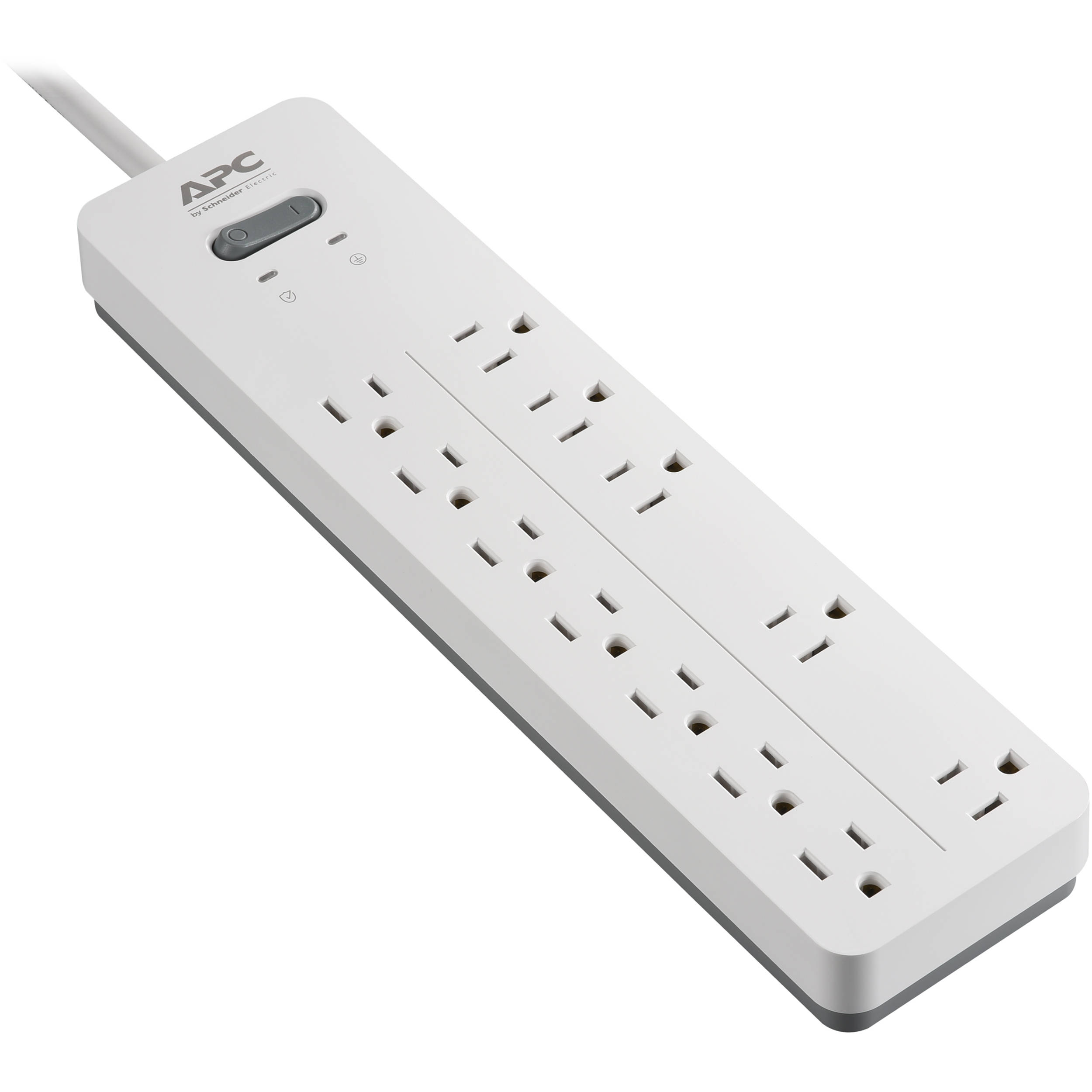 APC Home Office SurgeArrest 12-Outlet Surge Protector (6', 120V, White)