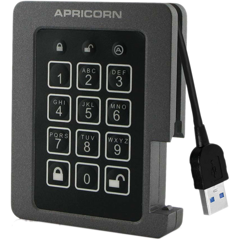 Apricorn Aegis 480GB Padlock USB 3.0 Solid State Drive