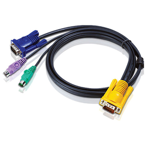ATEN 2L-5201P SPHD15 to VGA and PS/2 KVM Cable (4')