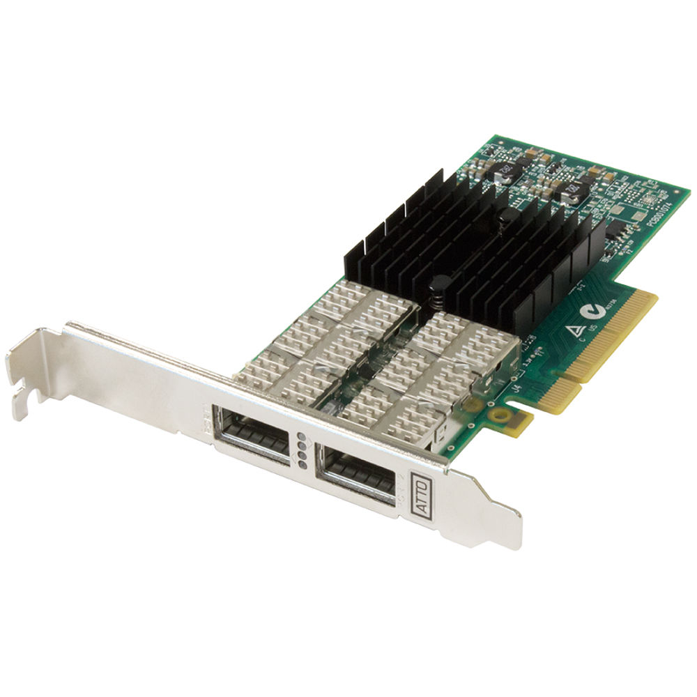 ATTO Technology FFRM-NQ42-DA0 FastFrame Dual-Port NQ42 Optical Ethernet Adapter