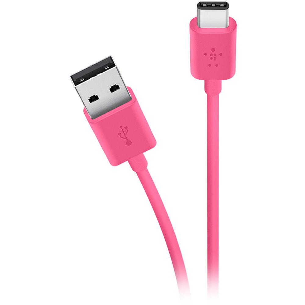 Belkin MIXIT USB 2.0 Type-A to Type-C Charge & Sync Cable (6', Pink)
