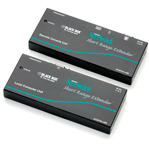 Black Box ACU075A-USB ServSwitch Short Range KVM (VGA/USB) over CAT5 Single-Access Extender Kit