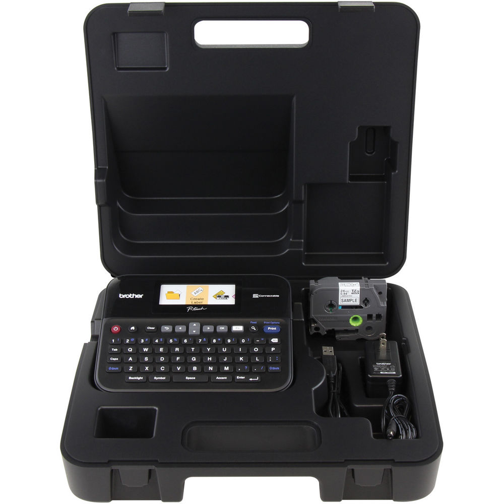 Brother PT-D600 PC-Connectable Label Printer with Hard Carrying Case