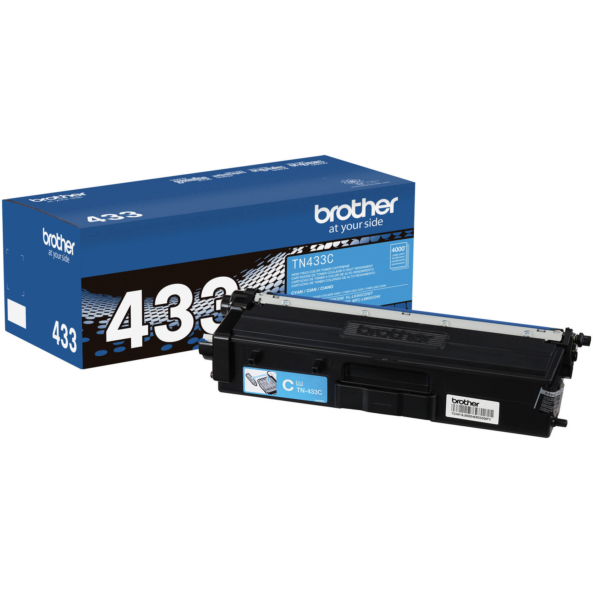 Brother TN433C Cyan High-Yield Toner Cartridge