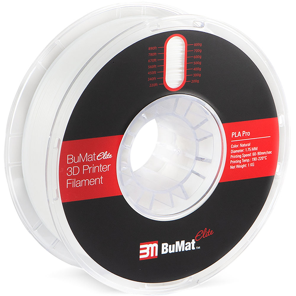 BuMat Elite Professional 1.75mm PLA Filament (1kg, Natural)