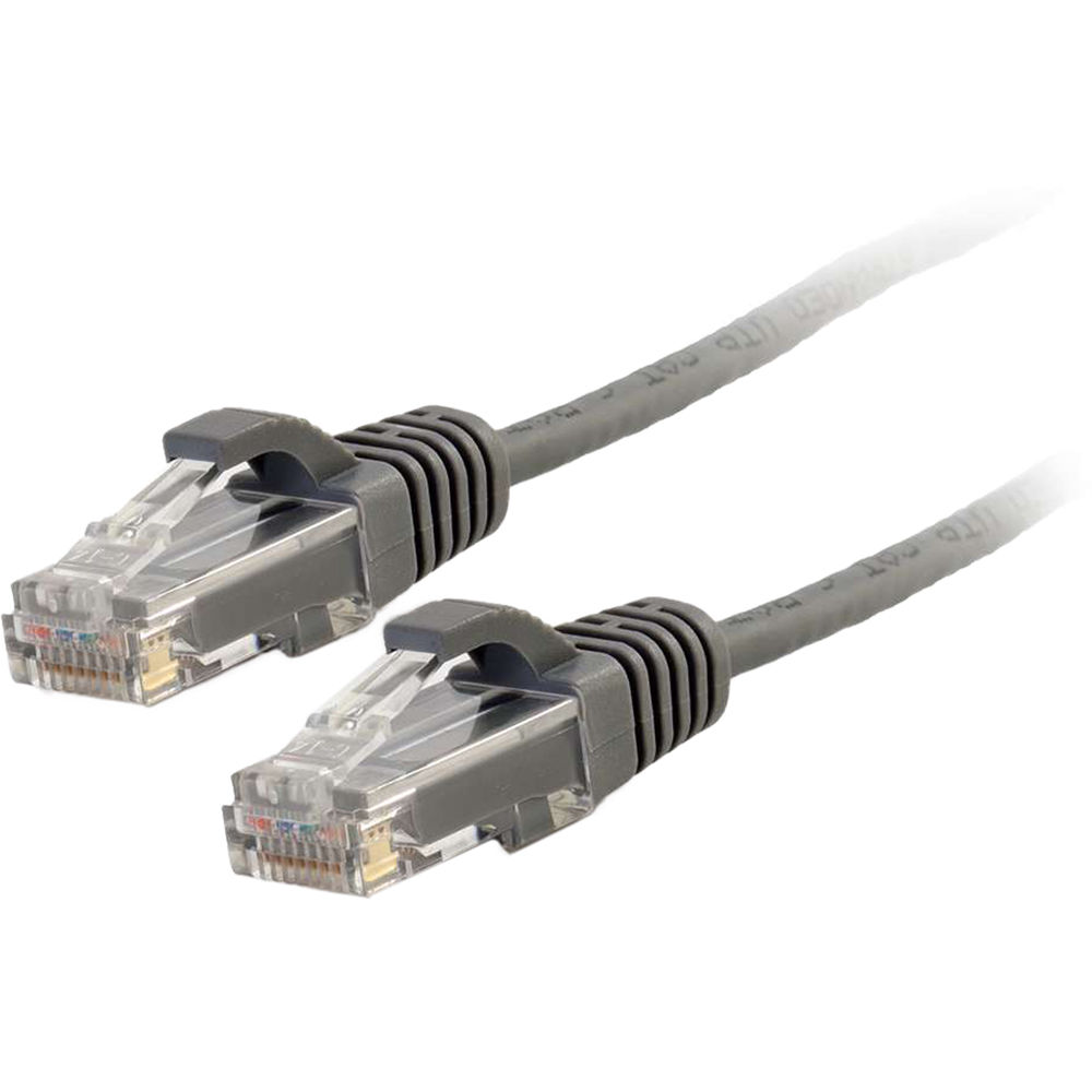 C2G RJ45 Male to RJ45 Male Slim Cat 6 Patch Cable (10', Gray)