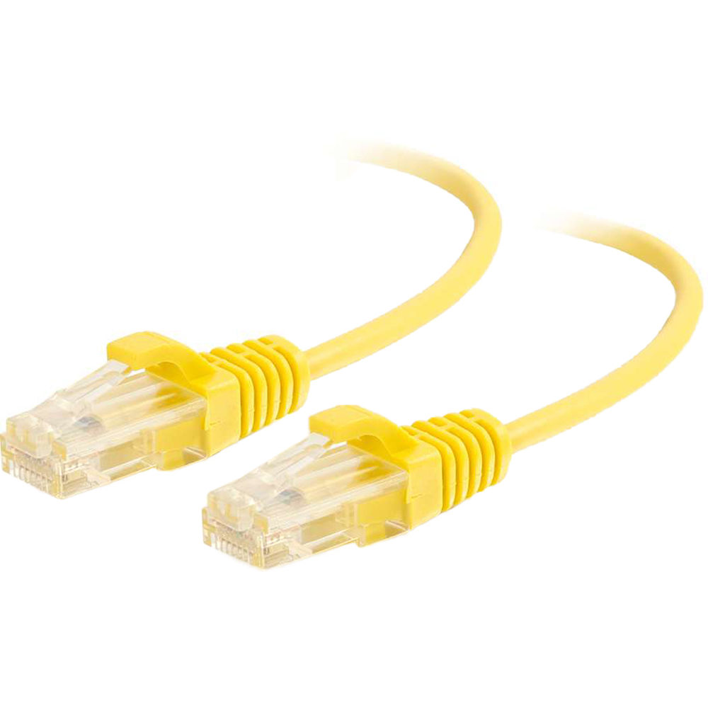 C2G RJ45 Male to RJ45 Male Slim Cat 6 Patch Cable (7', Yellow)