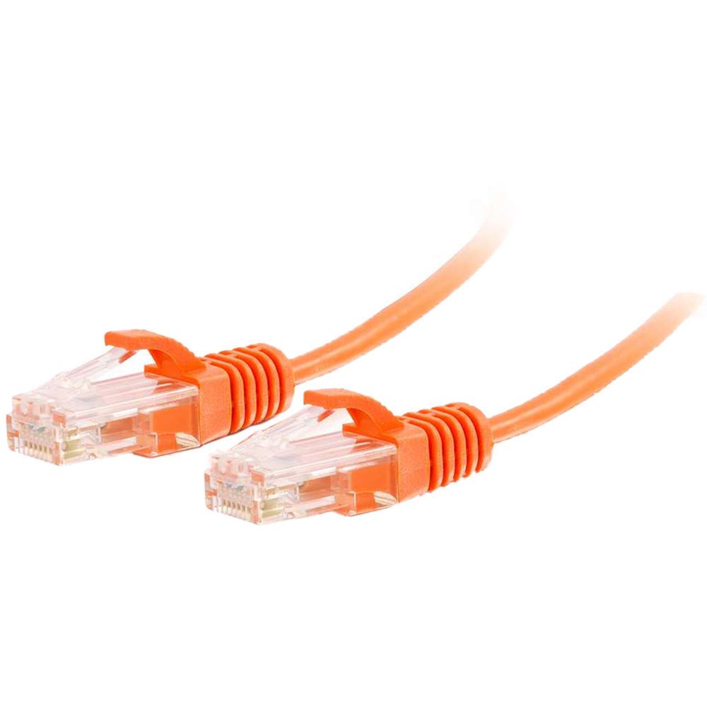 C2G RJ45 Male to RJ45 Male Slim Cat 6 Patch Cable (7', Orange)