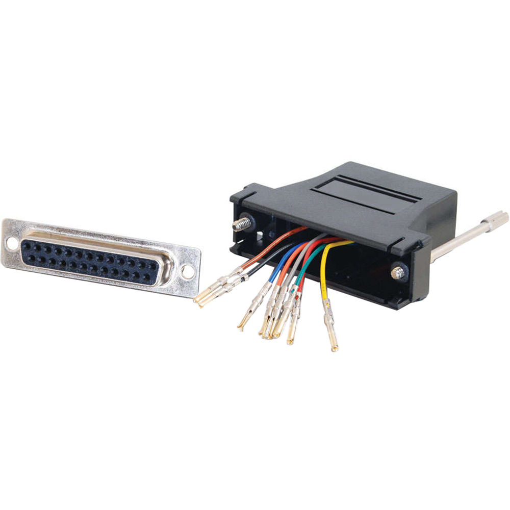 C2G RJ45 Female to DB25 Female Modular Adapter (Black)