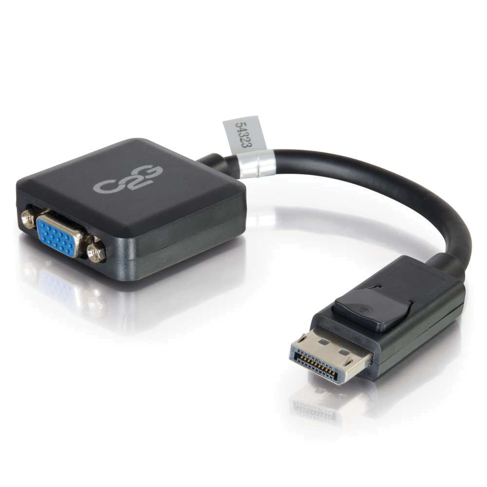 C2G DisplayPort Male to 15-Pin VGA Female Adapter Converter (Black, 8")