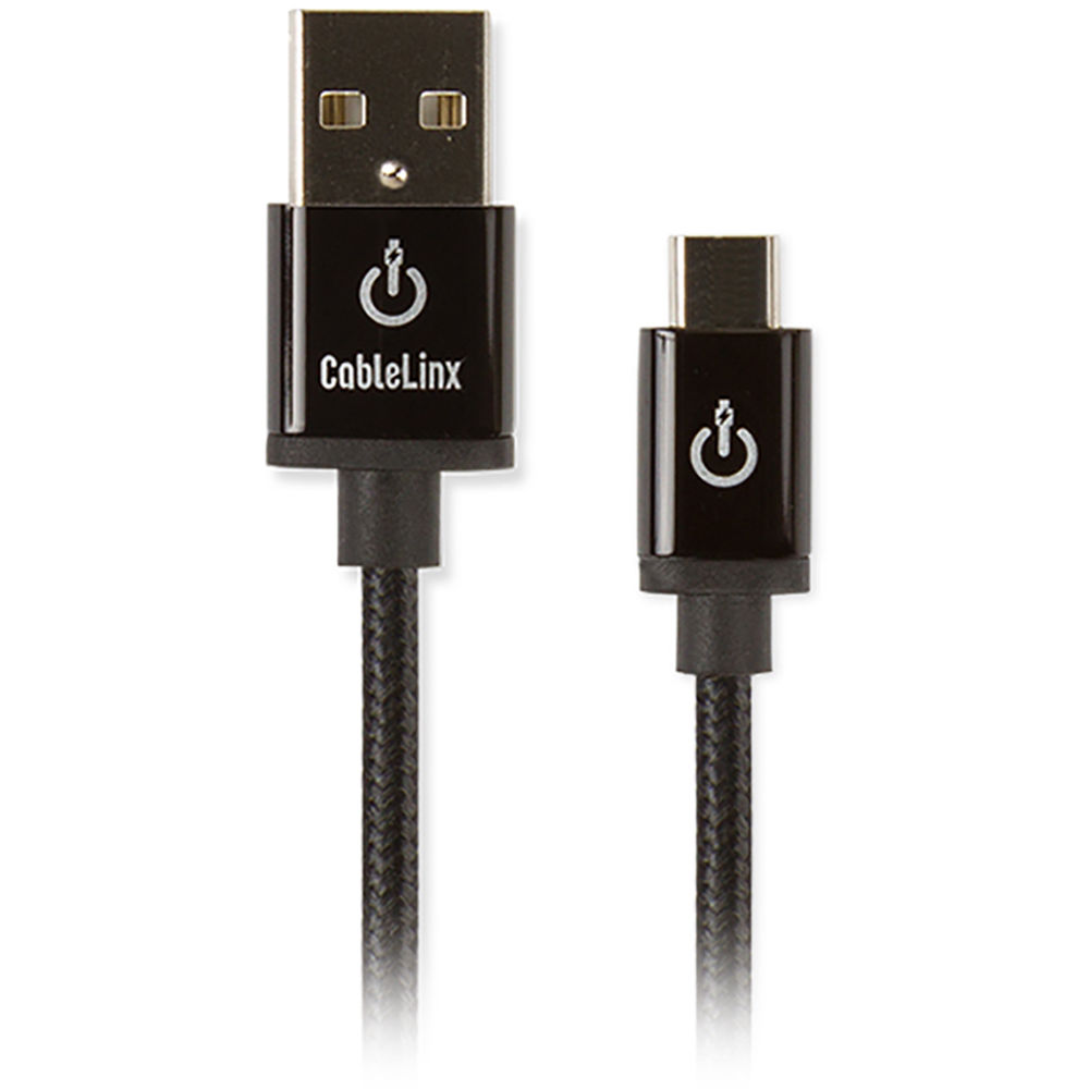 Cablelinx Elite Micro-USB to USB Type-A Braided Cable (72", Black)