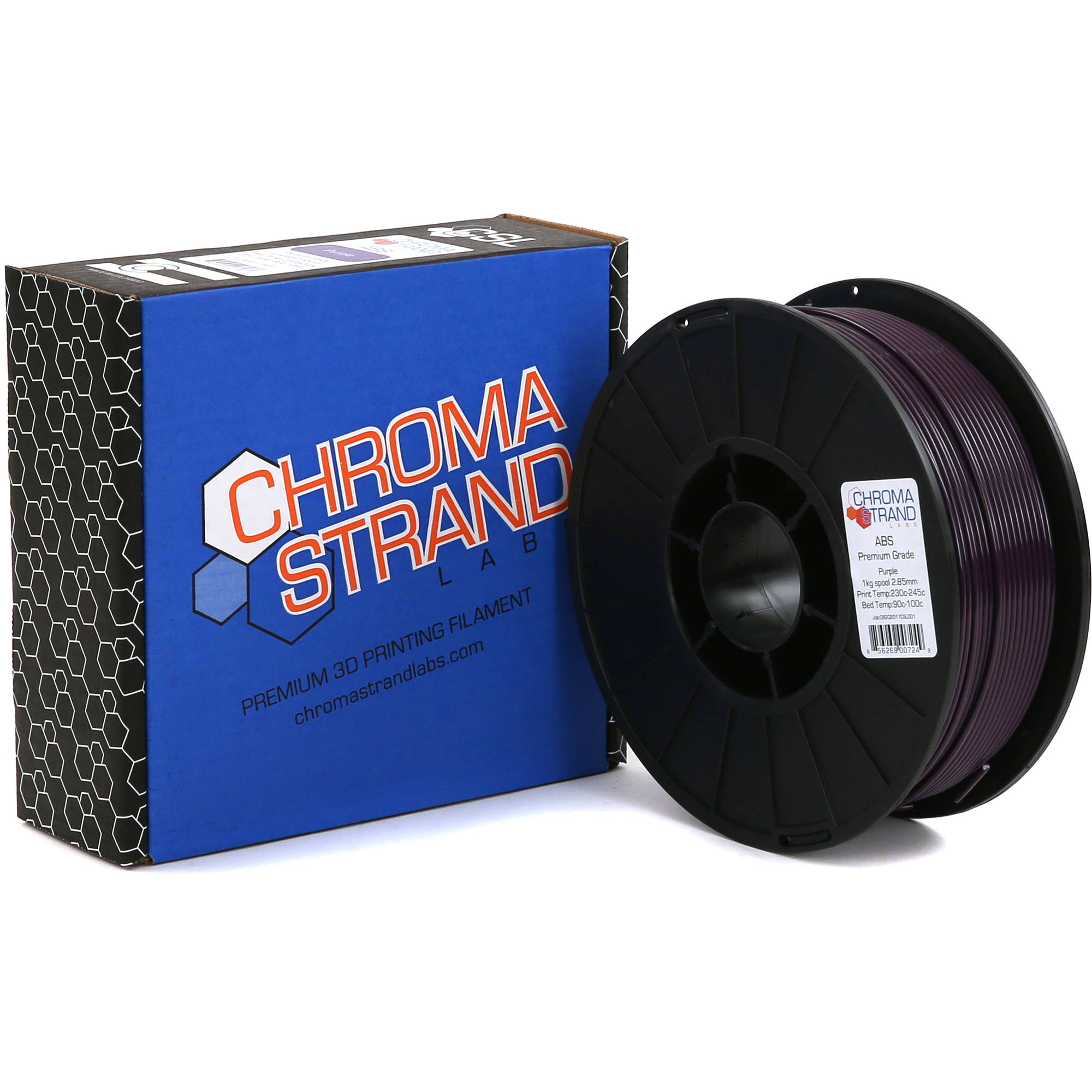 Chroma Strand Labs 3mm ABS Filament (1kg, Purple)