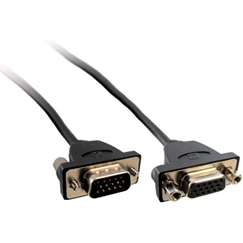 Comprehensive Pro AV/IT Series Micro VGA Male to Female Panel Mount Cable (Black, 50')