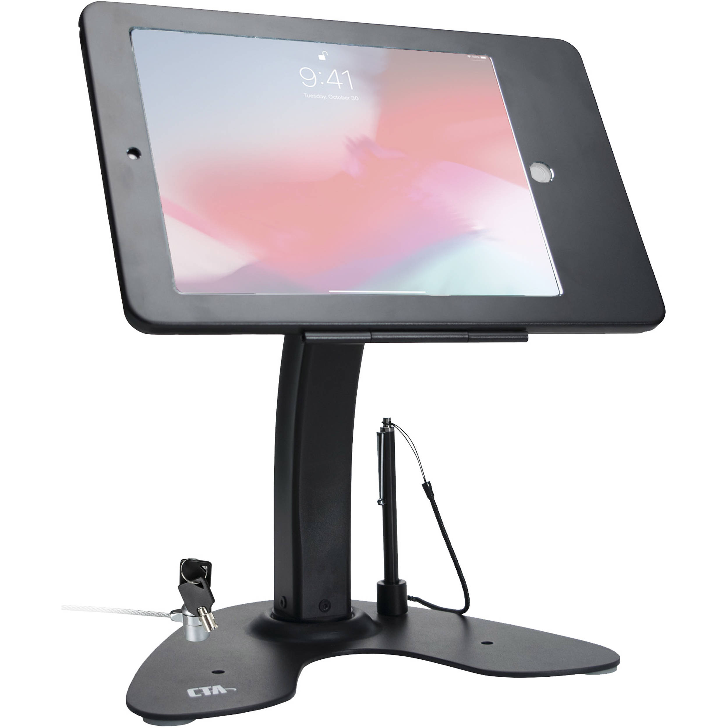 CTA Digital Dual Security Kiosk with Locking Case & Cable for iPad Pro 10.5" & iPad Air 3 (Black)