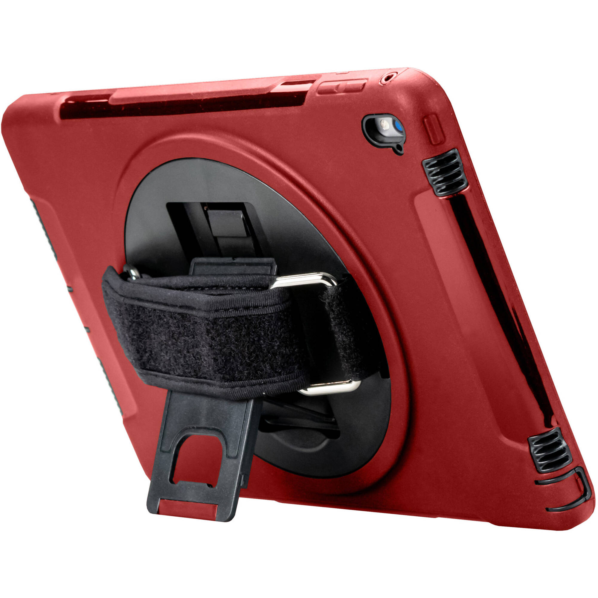 CTA Digital Protective Case with Grip and Kickstand for 10.2 and 10.5" iPads (Red)