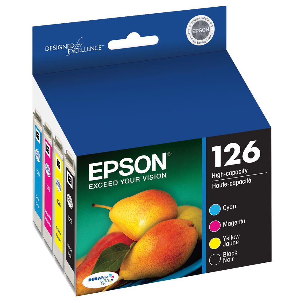 Epson T126 DURABrite Ultra High-Capacity Black & Color Ink Cartridge Set