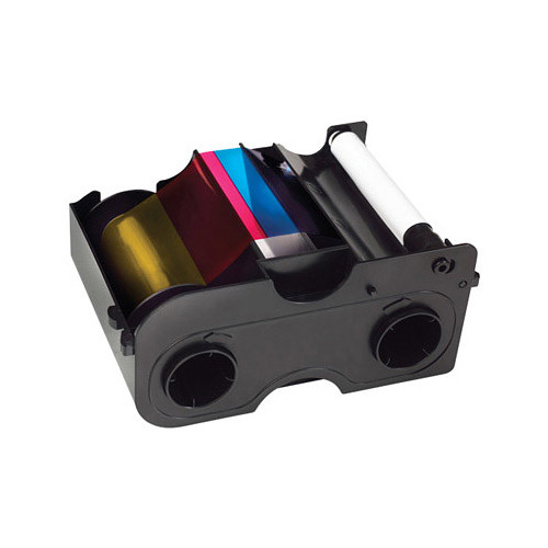 Fargo YMCKO Professional Ribbon Cartridge with Cleaning Roller for DTC400e Card Printer (Yields 250)